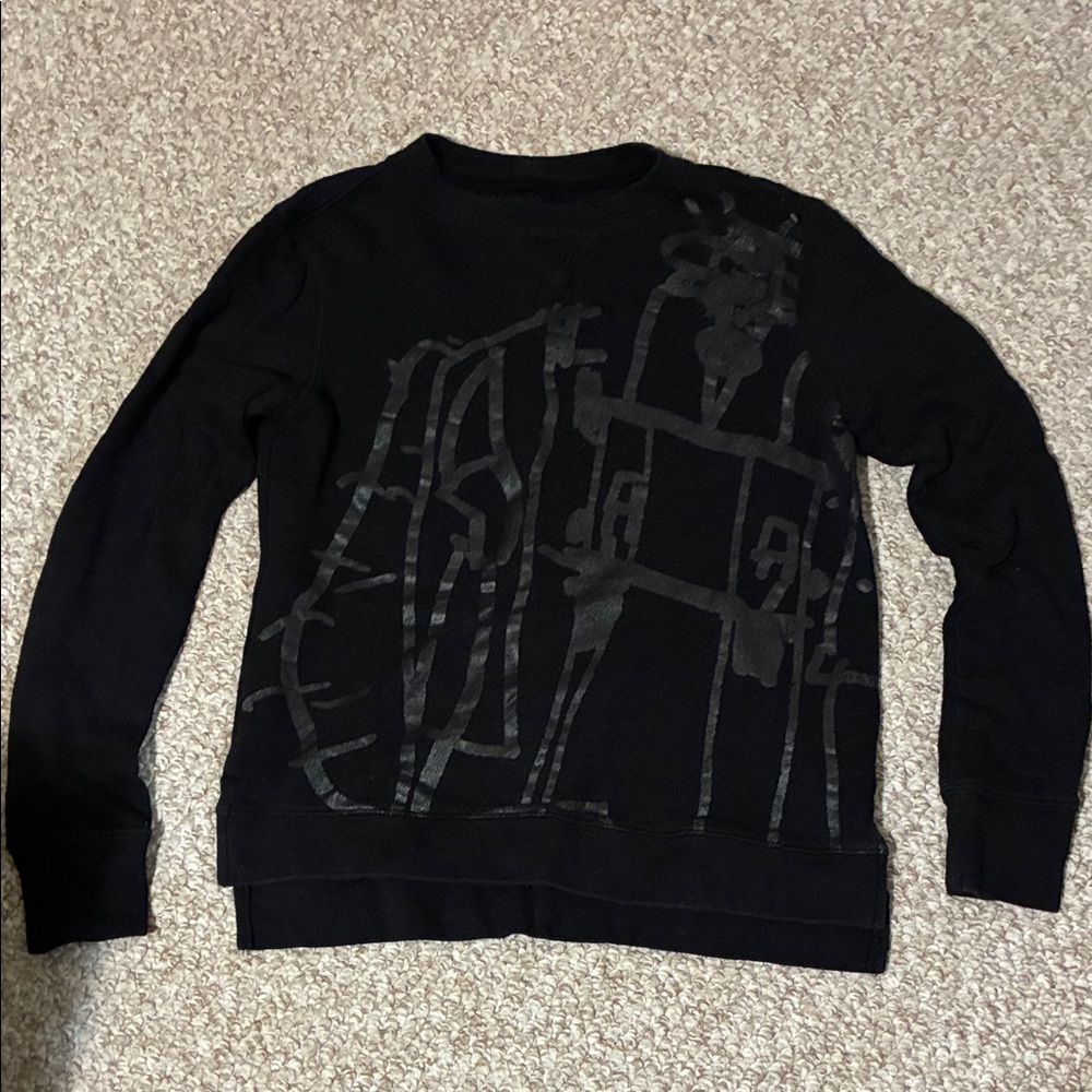 Rag & Bone Black Graffiti Sweatshirt